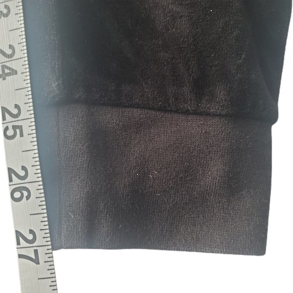 JUICY COUTURE Womens Sweatpants Jogger Size S 29x27 Black Velvet Tight Ankle - Picture 8 of 11